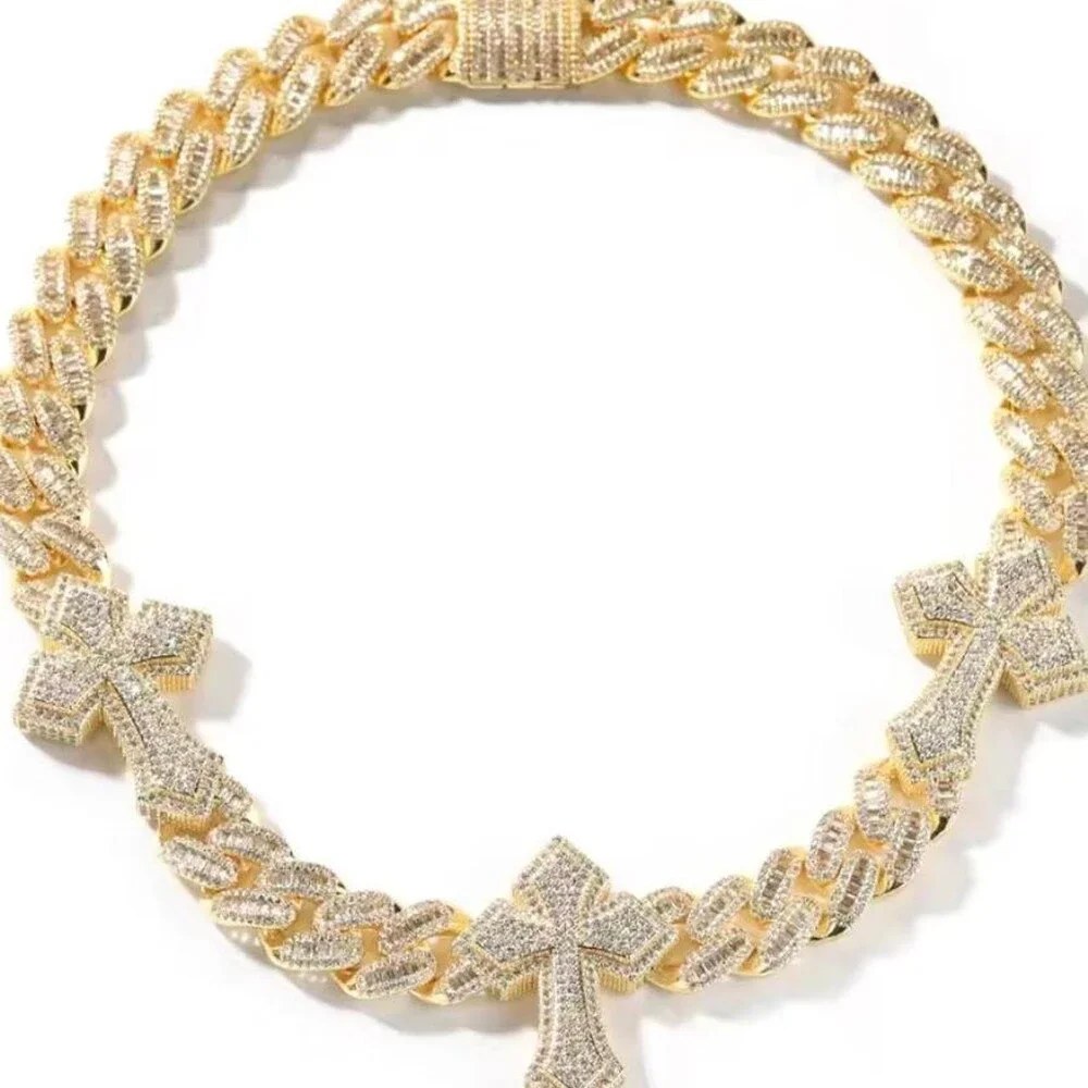Gold Cross Necklace 16 Inch